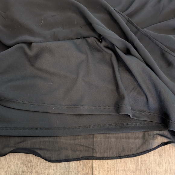 buy 1 Get 1 Free Tops! Nine West Black Layered Blouse - Picture 5 of 6